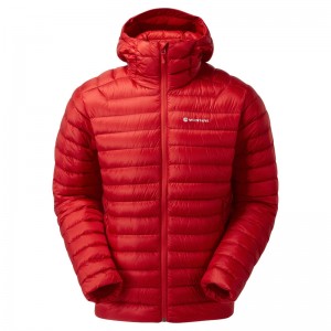 Montane Anti-Freeze Mit Kapuze Daunenjacken Herren Rot | EZR179302