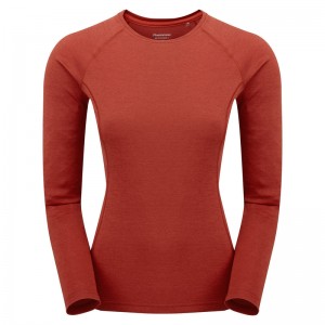 Montane Dart Long Sleeve T-Shirt Damen Rot | APR735618