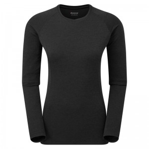 Montane Dart Long Sleeve T-Shirt Damen Schwarz | KRP843790