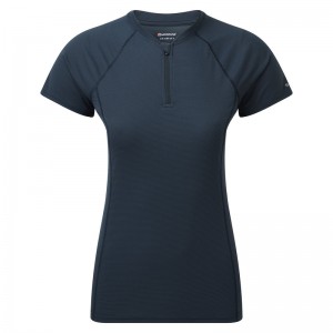 Montane Dart Nano Zip T-Shirt Damen Navy | KNI397586