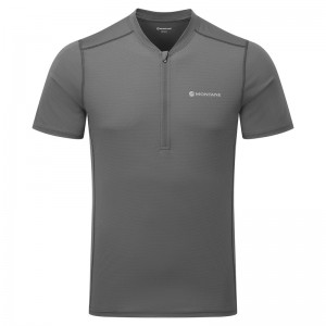 Montane Dart Nano Zip T-Shirt Herren Dunkelgrau | SYI796103