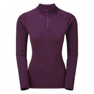 Montane Dart Zip Neck T-Shirt Damen Lila | FGI479810