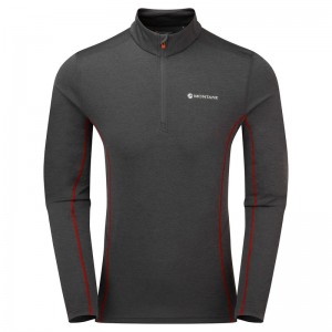 Montane Dart Zip Neck T-Shirt Herren Dunkelgrau | GIH406739