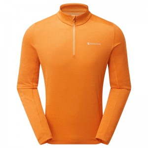 Montane Dart Zip Neck T-Shirt Herren Orange | ZTS593402