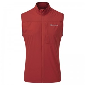 Montane Featherlite Windproof Weste Herren Rot | YBF158240