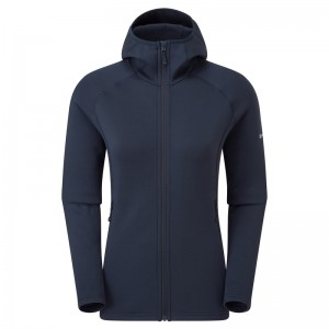 Montane Fury Mit Kapuze Fleecejacken Damen Navy | NXQ123684