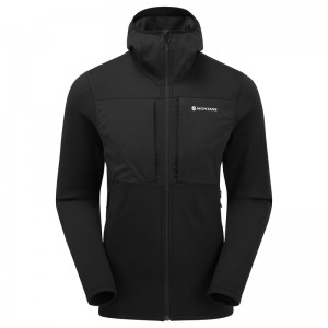 Montane Fury XT Mit Kapuze Fleecejacken Herren Schwarz | HIY916482