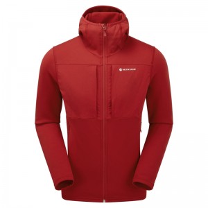 Montane Fury XT Mit Kapuze Fleecejacken Herren Rot | YMR426701