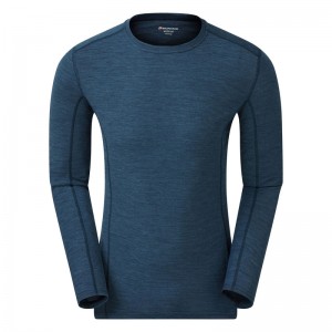 Montane Primino 140 Long Sleeve T-Shirt Herren Blau | THO631750