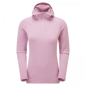 Montane Protium Lite Pull On Fleece Hoodie Damen Rosa | HCD097362