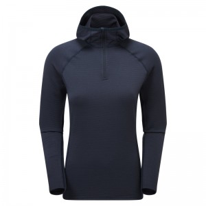 Montane Protium Lite Pull On Fleece Hoodie Damen Navy | BKL680745