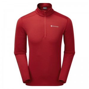 Montane Protium Lite Pull On Fleece Sweatshirts Herren Rot | OYP435780