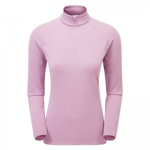 Montane Protium Lite Pull On Fleece Sweatshirts Damen Rosa | LZJ284730