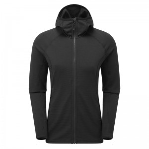 Montane Protium Mit Kapuze Fleecejacken Damen Schwarz | JHR672801