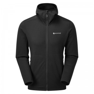 Montane Protium Mit Kapuze Fleecejacken Herren Schwarz | ZHP627041