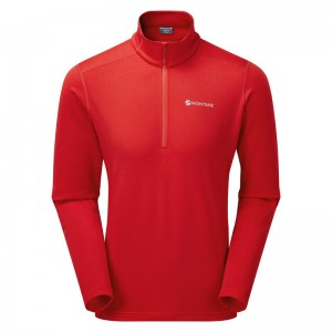 Montane Protium Pull On Fleece Sweatshirts Herren Rot | LYD524138