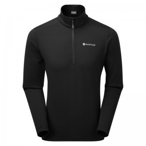 Montane Protium Pull On Fleece Sweatshirts Herren Schwarz | FNV387960