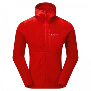 Montane Protium XPD Mit Kapuze Fleecejacken Herren Rot | CZB910623