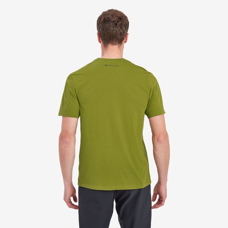 Montane Abstract Mountain T-Shirt Herren Grün | WMS634025