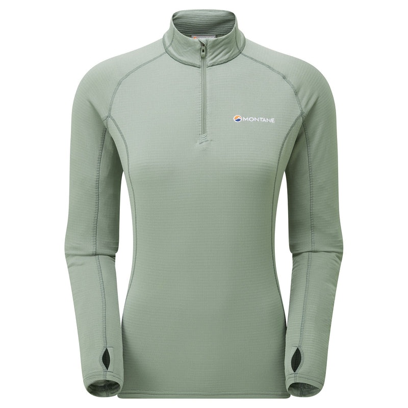 Montane Allez Micro Pull-On Fleecejacken Damen Olivgrün | KMG930762