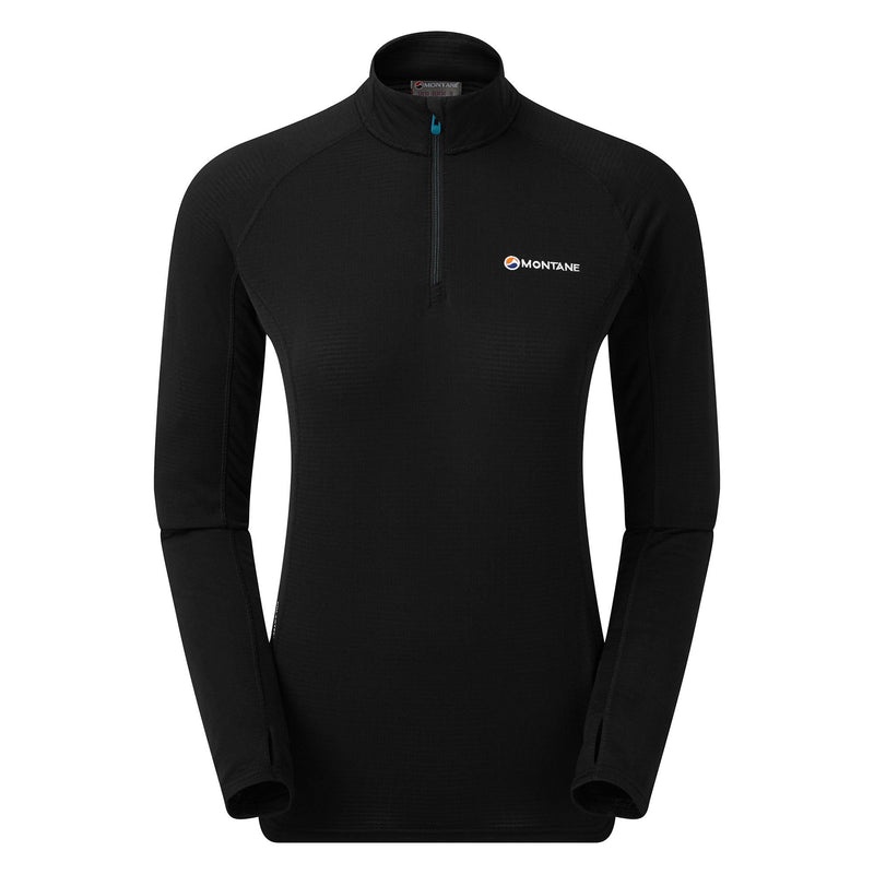 Montane Allez Micro Pull-On Fleecejacken Damen Schwarz | SPE512368