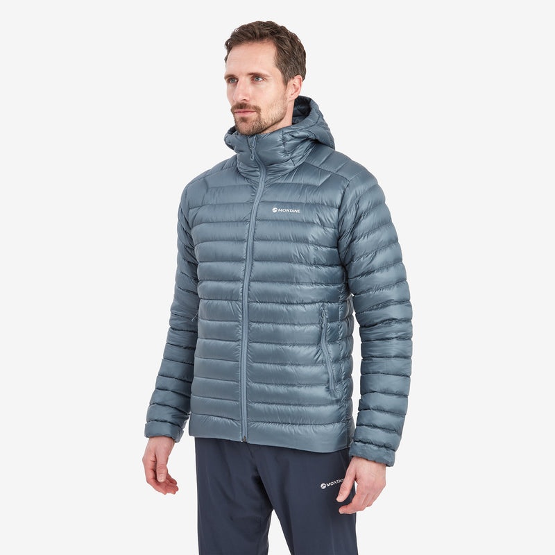 Montane Anti-Freeze Mit Kapuze Daunenjacken Herren Grau Blau | GTP098314