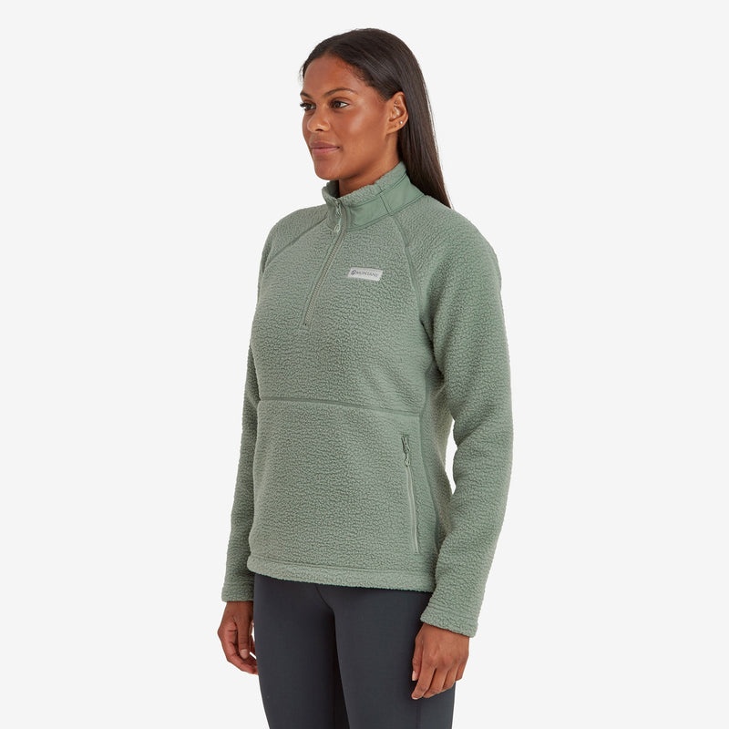 Montane Chonos Fleece Smock Pull On Sweatshirts Damen Grün | QWH369570