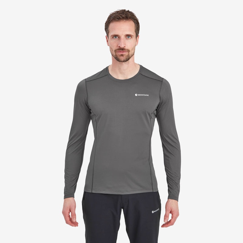 Montane Dart Lite Long Sleeve T-Shirt Herren Dunkelgrau | YLJ423150