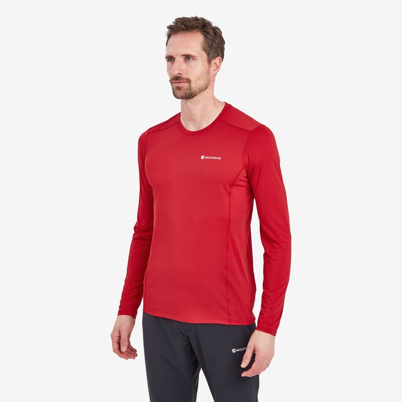 Montane Dart Lite Long Sleeve T-Shirt Herren Rot | ORL604291