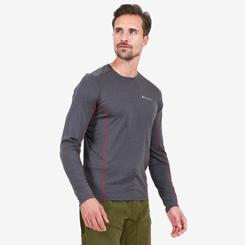 Montane Dart Long Sleeve T-Shirt Herren Dunkelgrau | LAV186920