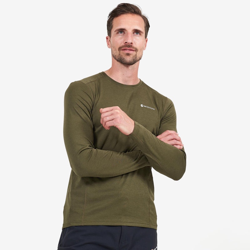 Montane Dart Long Sleeve T-Shirt Herren Dunkelgrün | XPD234568