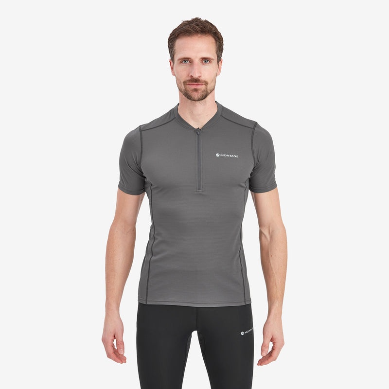 Montane Dart Nano Zip T-Shirt Herren Dunkelgrau | SYI796103