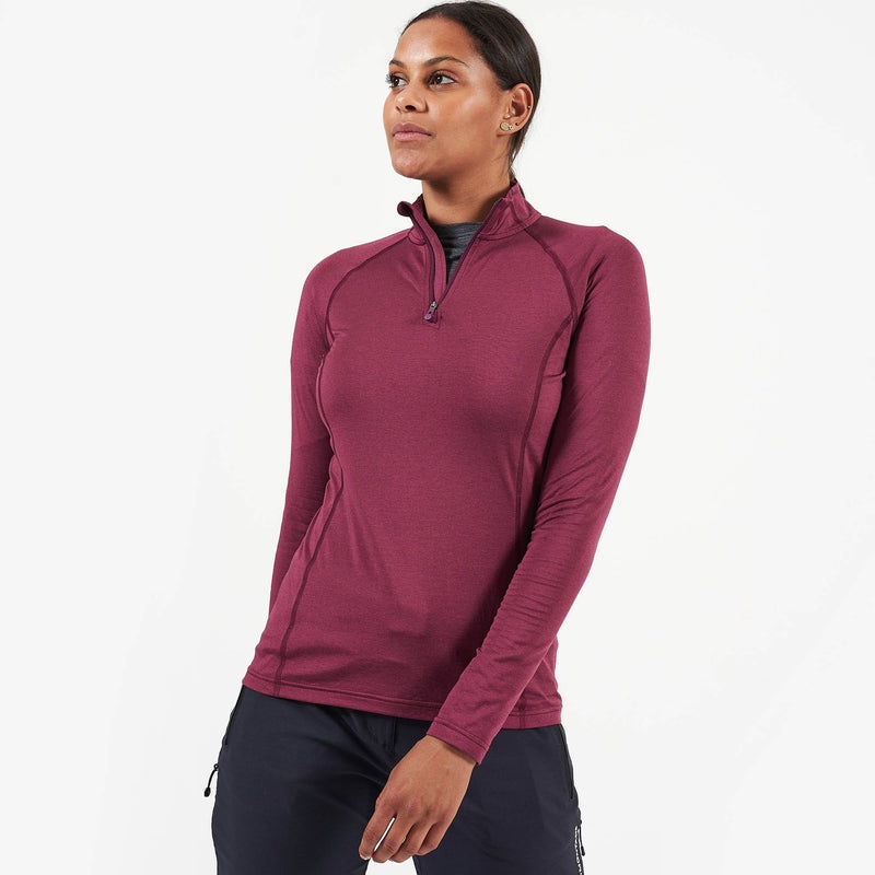 Montane Dart Thermo Zip Neck T-Shirt Damen Lila | VNZ305482