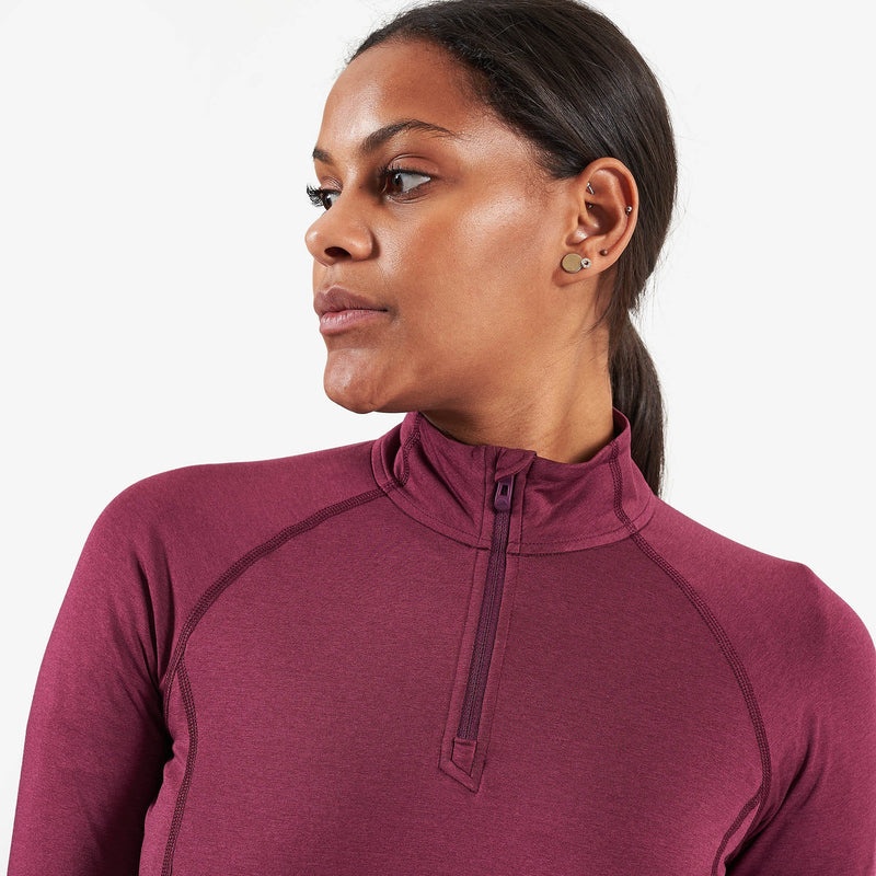 Montane Dart Thermo Zip Neck T-Shirt Damen Lila | VNZ305482