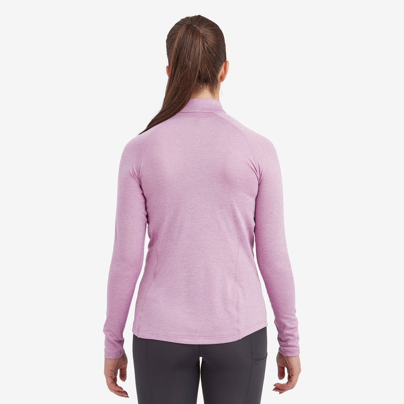 Montane Dart Zip Neck T-Shirt Damen Lila | DLS259081