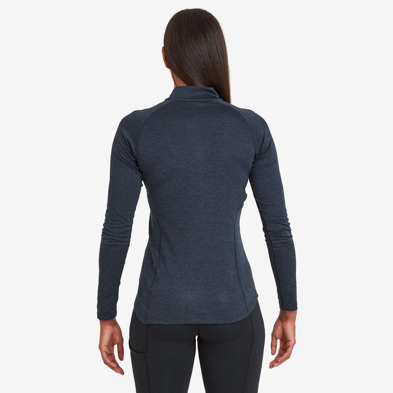 Montane Dart Zip Neck T-Shirt Damen Navy | JHI037218