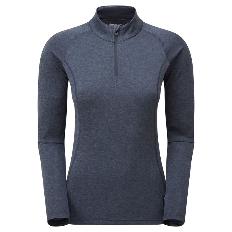 Montane Dart Zip Neck T-Shirt Damen Navy | JHI037218