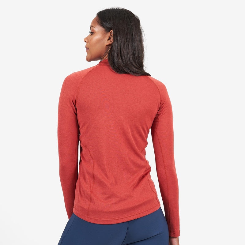 Montane Dart Zip Neck T-Shirt Damen Orange | ORD025197