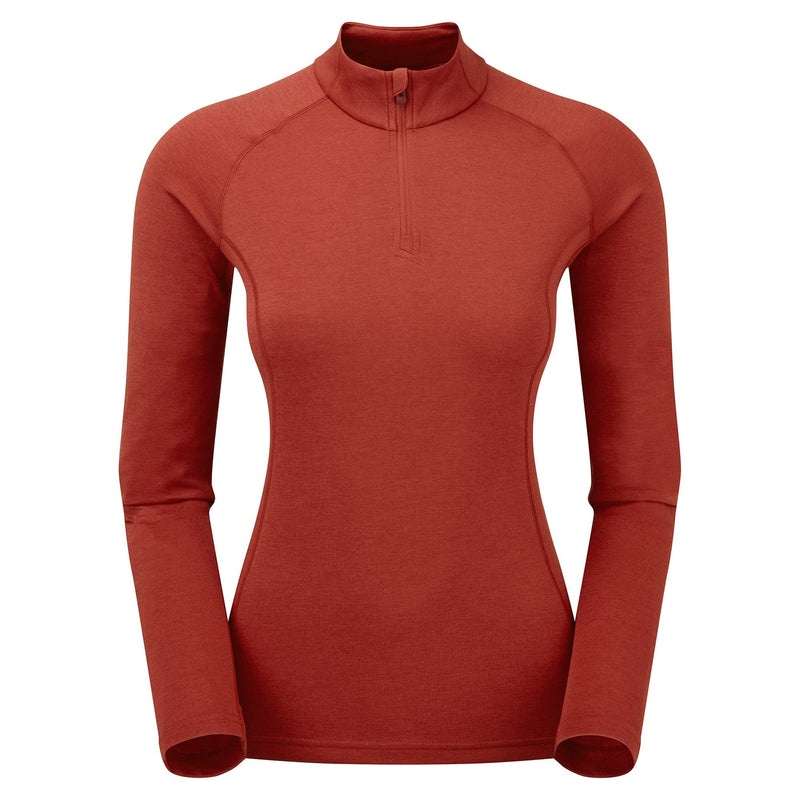 Montane Dart Zip Neck T-Shirt Damen Orange | ORD025197