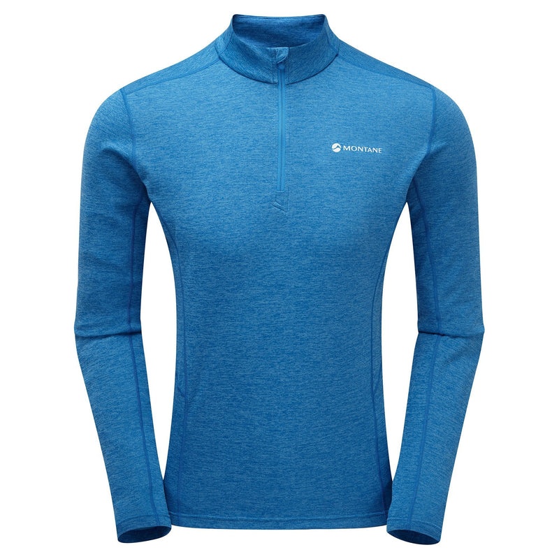 Montane Dart Zip Neck T-Shirt Herren Blau | ZUP613852