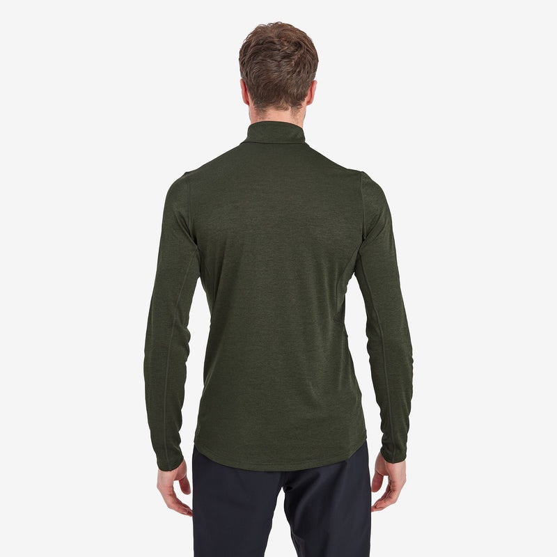 Montane Dart Zip Neck T-Shirt Herren Dunkelgrün | DSM217805