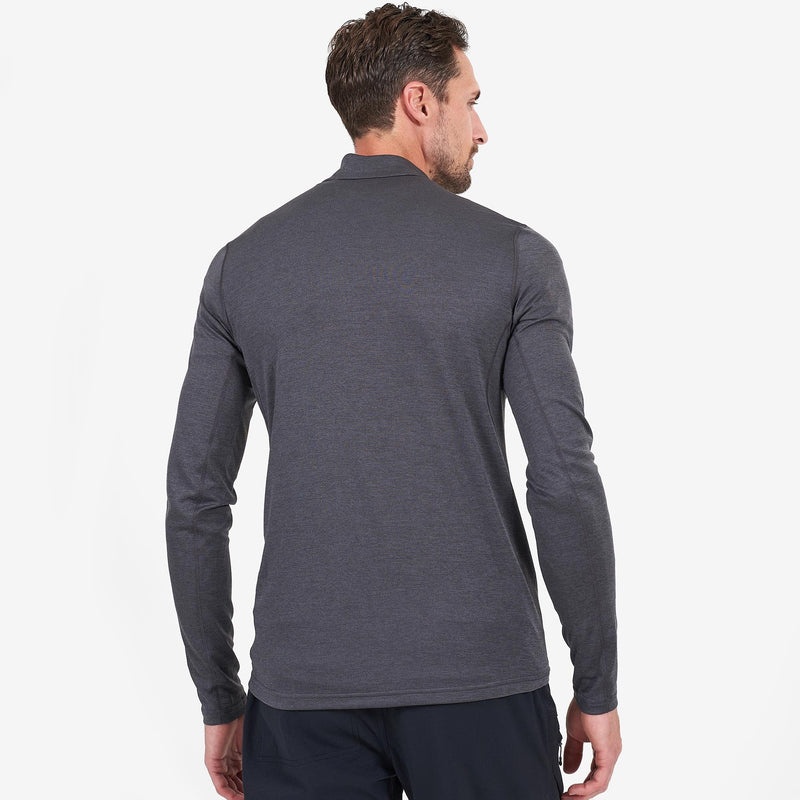 Montane Dart Zip Neck T-Shirt Herren Dunkelgrau | GIH406739