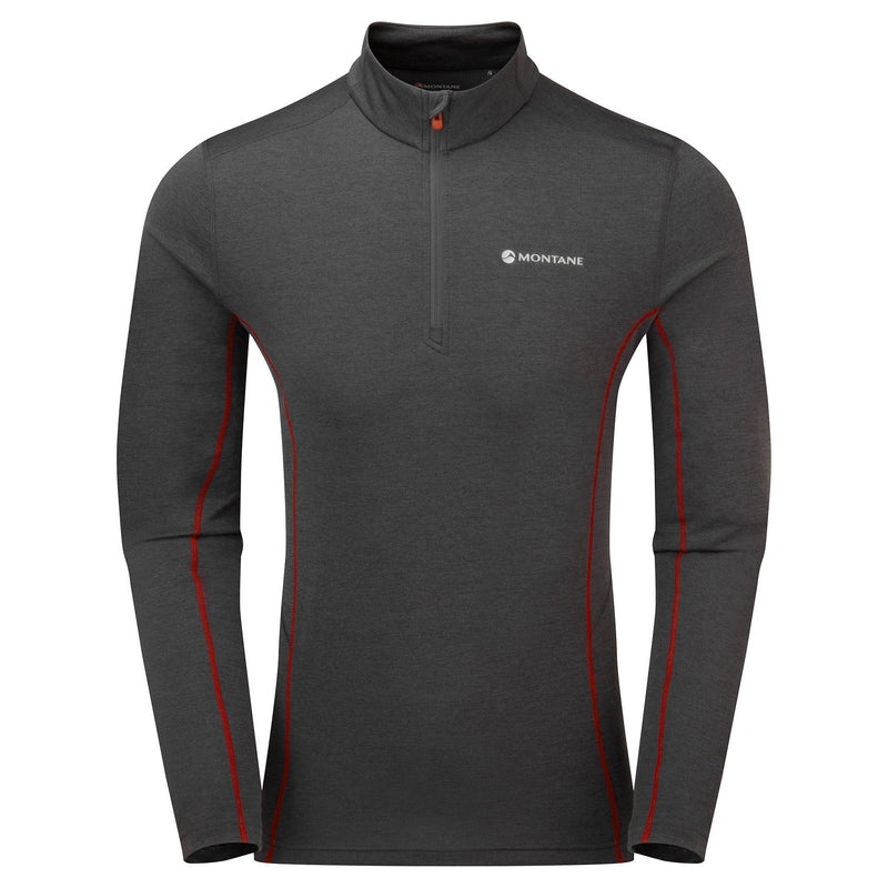 Montane Dart Zip Neck T-Shirt Herren Dunkelgrau | GIH406739