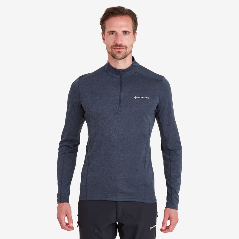 Montane Dart Zip Neck T-Shirt Herren Navy | DTF127964