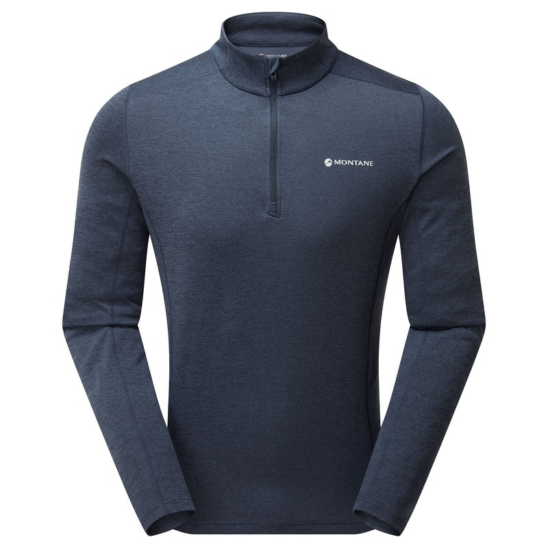 Montane Dart Zip Neck T-Shirt Herren Navy | DTF127964