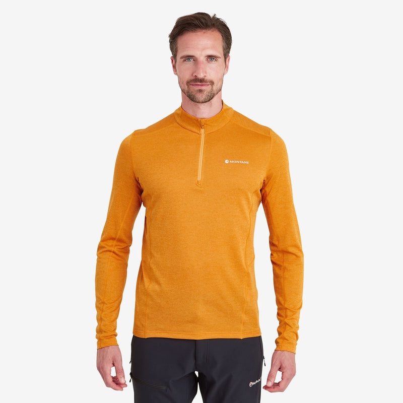 Montane Dart Zip Neck T-Shirt Herren Orange | ZTS593402