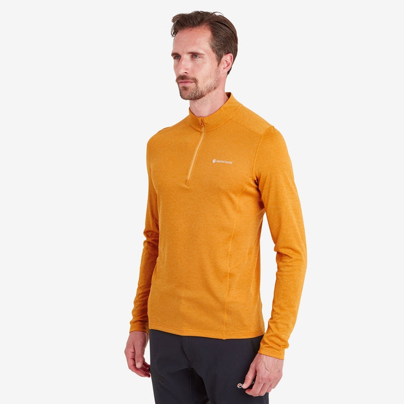 Montane Dart Zip Neck T-Shirt Herren Orange | ZTS593402