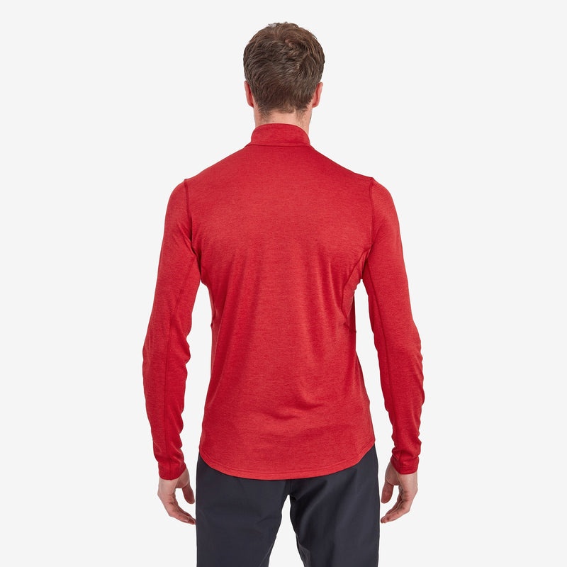 Montane Dart Zip Neck T-Shirt Herren Rot | LYK926180