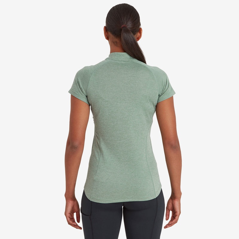 Montane Dart Zip T-Shirt Damen Grün | OXN296105