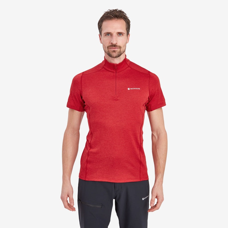 Montane Dart Zip T-Shirt Herren Rot | XZK946875